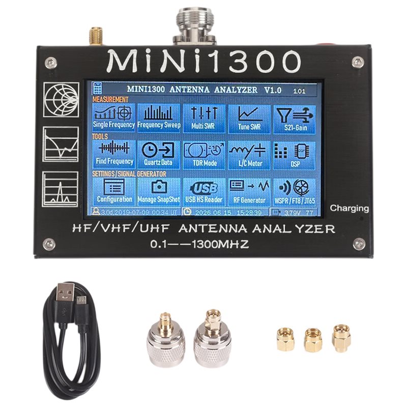 Signal Generator Spectrum Analyzer - ABUI-Mini1300 4,3-calowy Analizator Sieci Wektorowej 0,1-1300Mhz