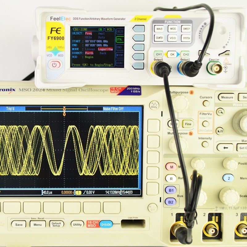 Function Arbitrary Waveform Generator - Feelelec FY6900 Generator Sygnałów Cyfrowych 0-60MHz