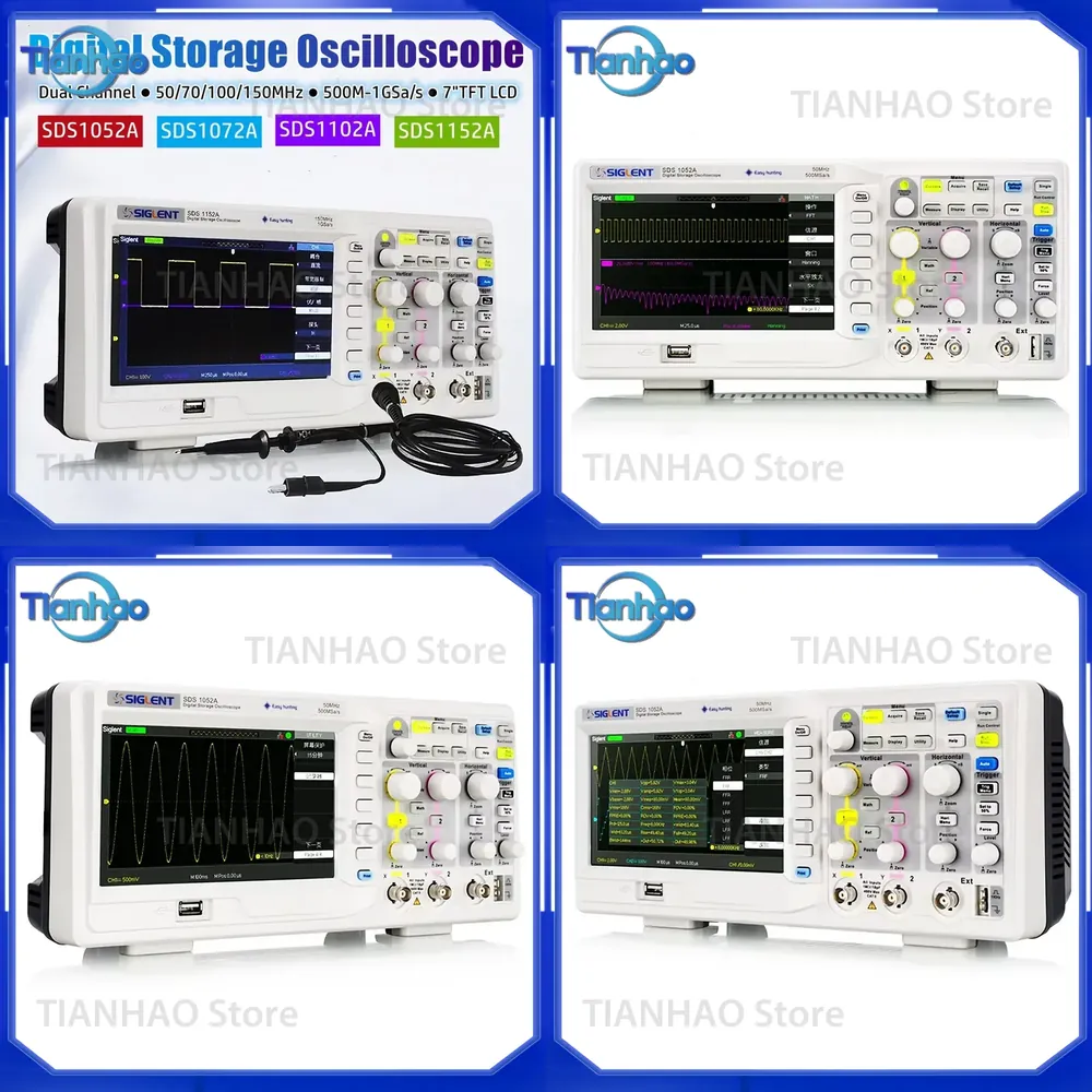 Digital Storage Oscilloscope 100Mhz - Oscyloskop cyfrowy do SIGLENT SDS1052A SDS1072A