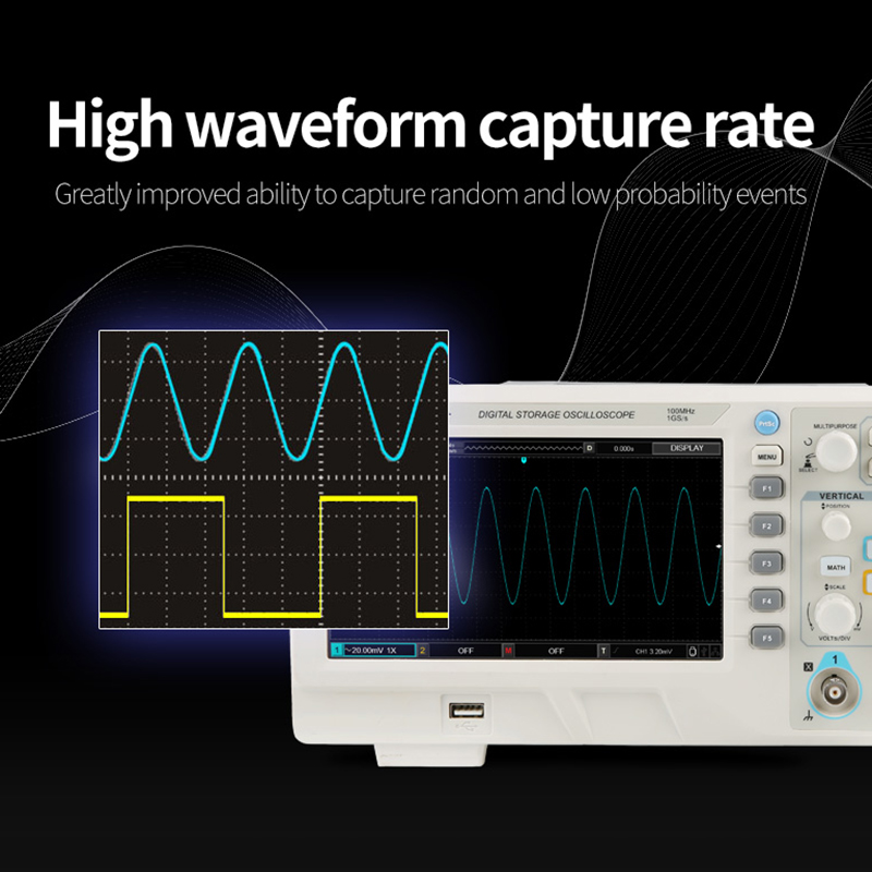 UNI-T UTD2102CEX + cyfrowy osc – Digital Storage Oscilloscope 100Mhz recenzja i cena