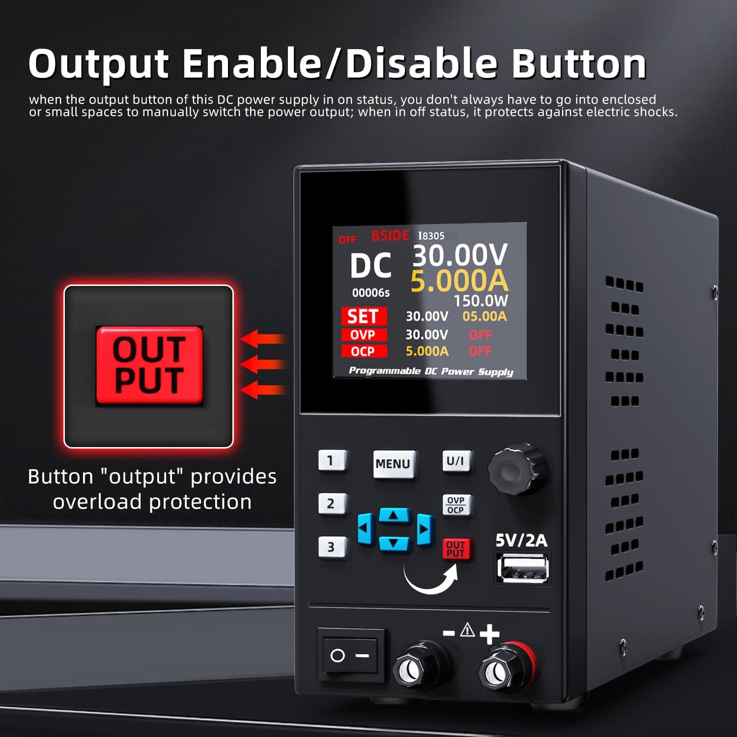 BSIDE DC laboratoryjny zasilac – Programmable Dc Power Supply 30V 10A recenzja i cena