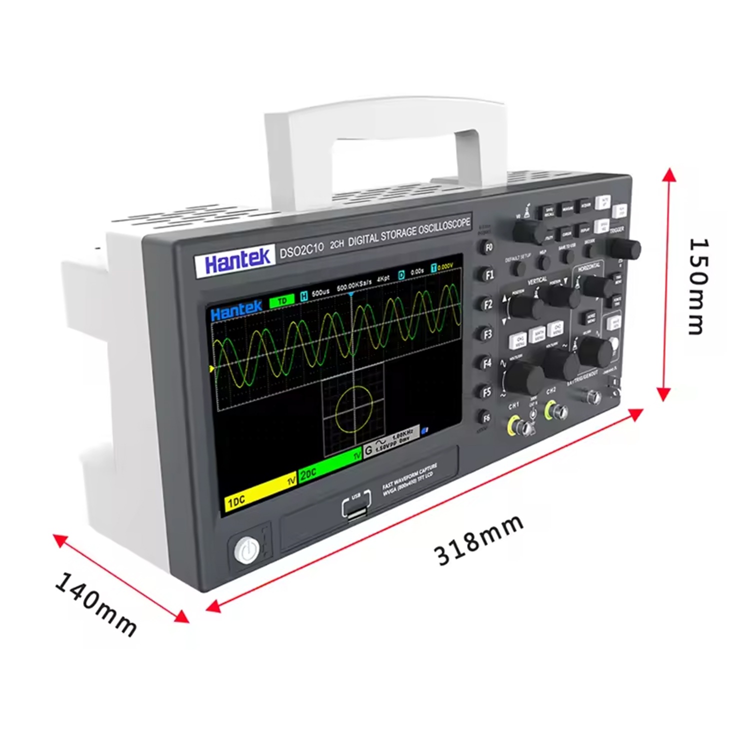 DSO2C10 DSO2C15 DSO2C10 2-kana – Digital Storage Oscilloscope 100Mhz recenzja i cena