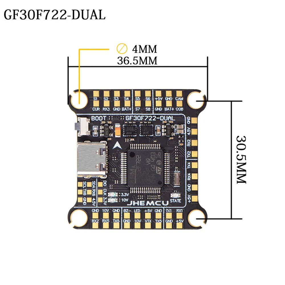 Kontroler lotu Jhemcu F7 Stack – Fpv Flight Controller F7 Stack 60A recenzja i cena