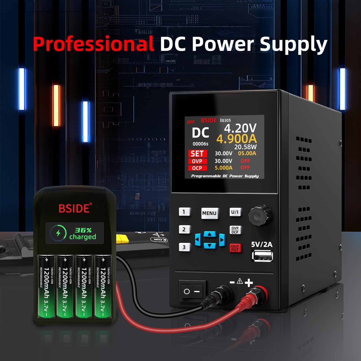 BSIDE DC laboratoryjny zasilac – Programmable Dc Power Supply 30V 10A recenzja i cena