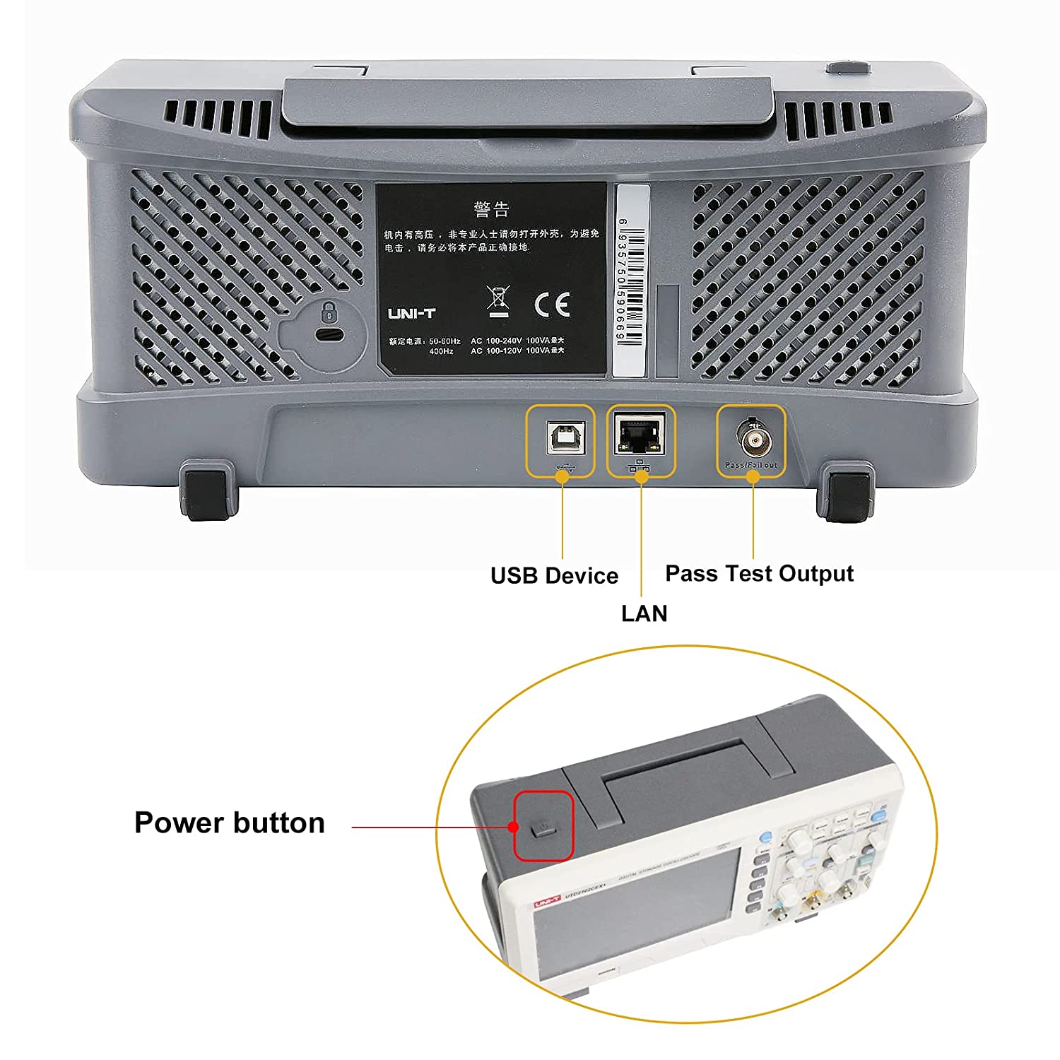 UTD2102CEX+ Precyzyjny oscylos – Digital Storage Oscilloscope 100Mhz recenzja i cena