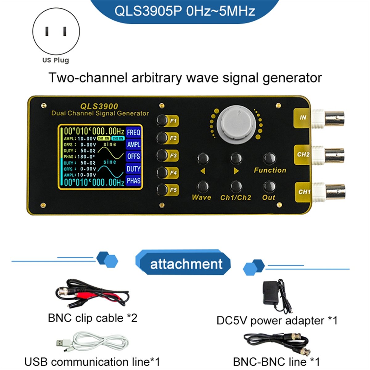 OKgood 2.4-calowy wyświetlacz  – Function Arbitrary Waveform Generator recenzja i cena